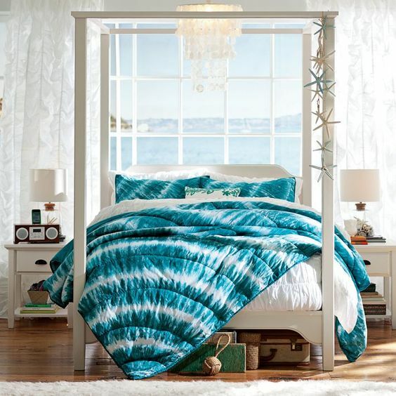 Pottery Barn Teen Full/Queen Tie Dye Cotton Quilt + Shams eBay