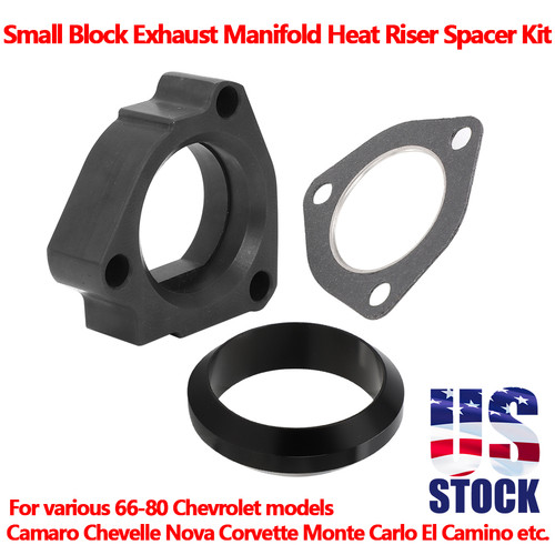 US Small Block Exhaust Manifold Heat Riser Spacer Kit For 66-80 ...