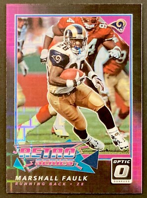 2022 Donruss Optic Marshall Faulk BLACK PANDORA SSP #25/25 Retro Series NFL Rams