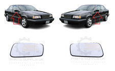 NEW FOR VOLVO 850 1991-1997 WING MIRROR GLASS HEATED WITH FRAME PAIR SET