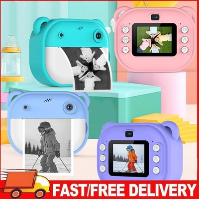 Kids Mini Instant Print Camera 2.0Inch IPS Screen Digital Photo Camera Portable