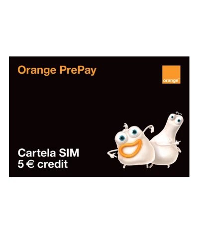 Orange Romania Prepaid SIM Card 4G with 5 Euro Credit - Worldwide Roaming - NEW