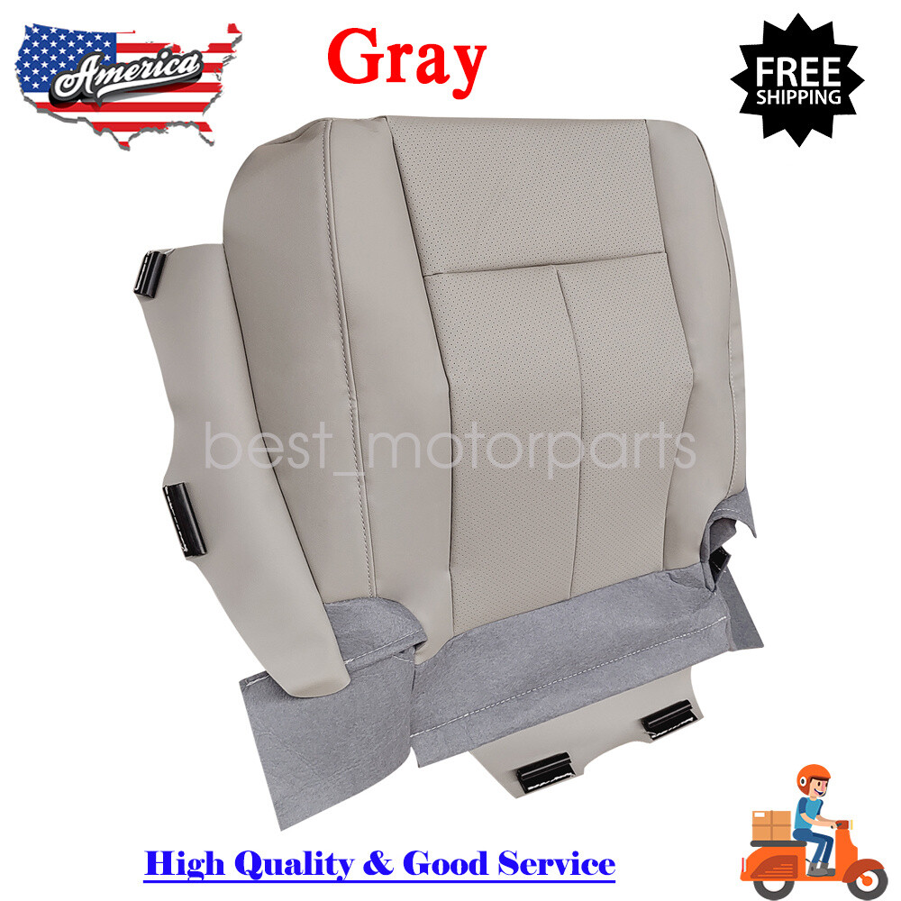 Gray Perforated Leather Driver Seat Cover for 2007-2014 Ford Expedition