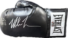 Mike Tyson & Evander Holyfield Signed Autograph Black Boxing Glove JSA Left