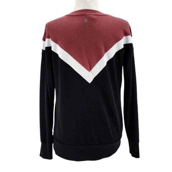 sweaty-betty colorblock dusty rose crewneck sweatshirt