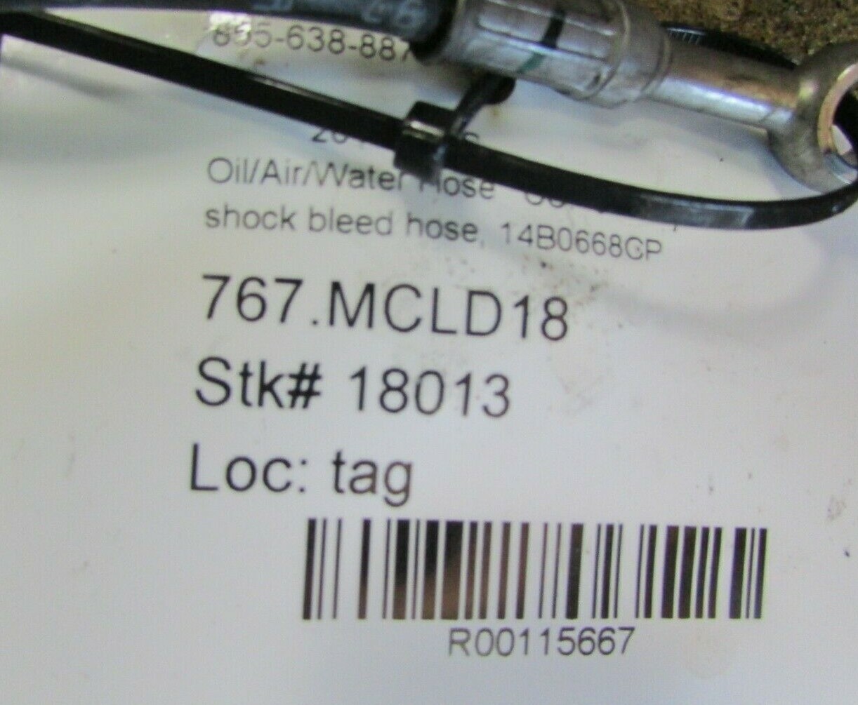 Mclaren 720s, Shock Bleed Hose, Used, P/N 14B0668CP