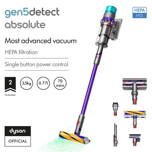 Dyson Gen5detect™ Absolute stick vacuum (Purple/Iron/Purple)