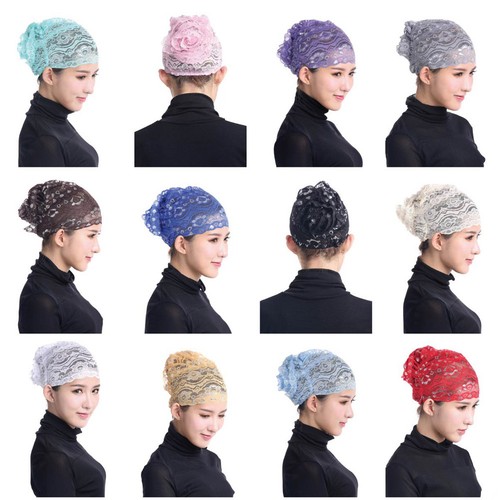 Muslim Women Hijab Inner Hats Lace 