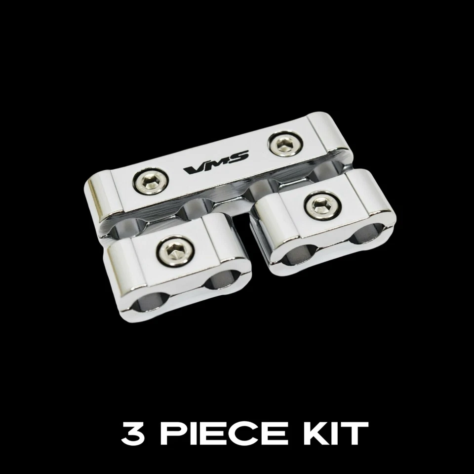 3 PIEZAS SEPARADORES DE CABLES DE BUJÍA DE CROMO PLATEADO 8 MM 8,5 MM 9 MM 10 MM CABLES Foto 2 de 4