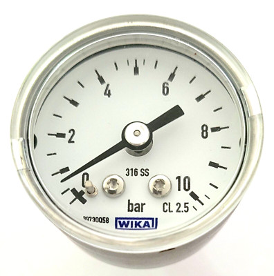 WIKA 316 SS CL 2.5 0-10 bar G1/8'' Manometer 89730058