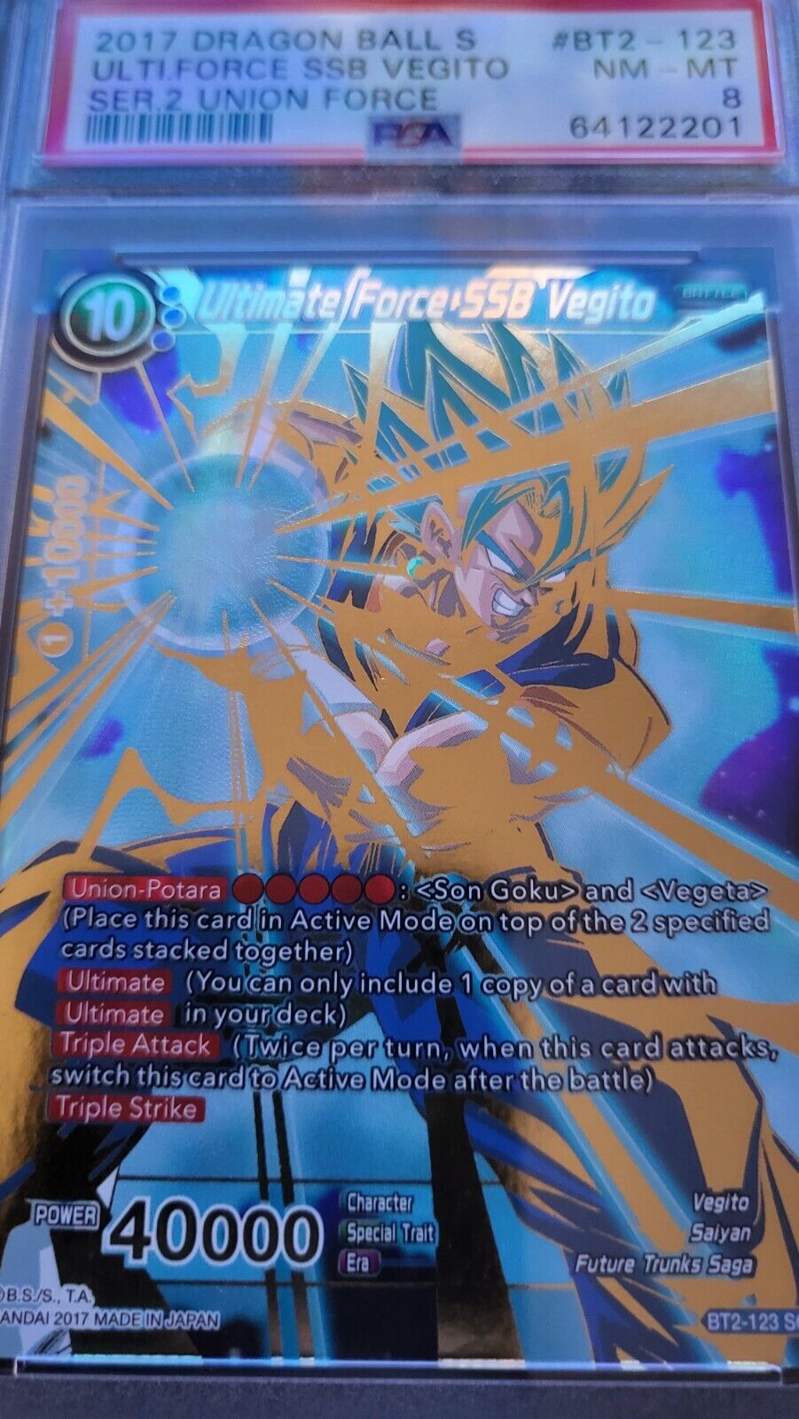 Repeated Force Vegito BT2-012 SR Dragon Ball Super Card Game TCG