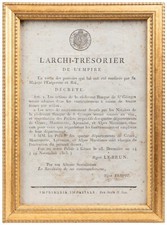 1805 French Empire PRINTED DECREE Concerning the Banque de St. G&eacute;orges