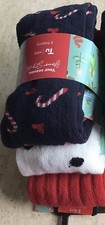 NEW Tu Girls Age 5-6 Xmas Candy Cane Polka Dot & Plain Red Tights 3 Pairs Bnwt