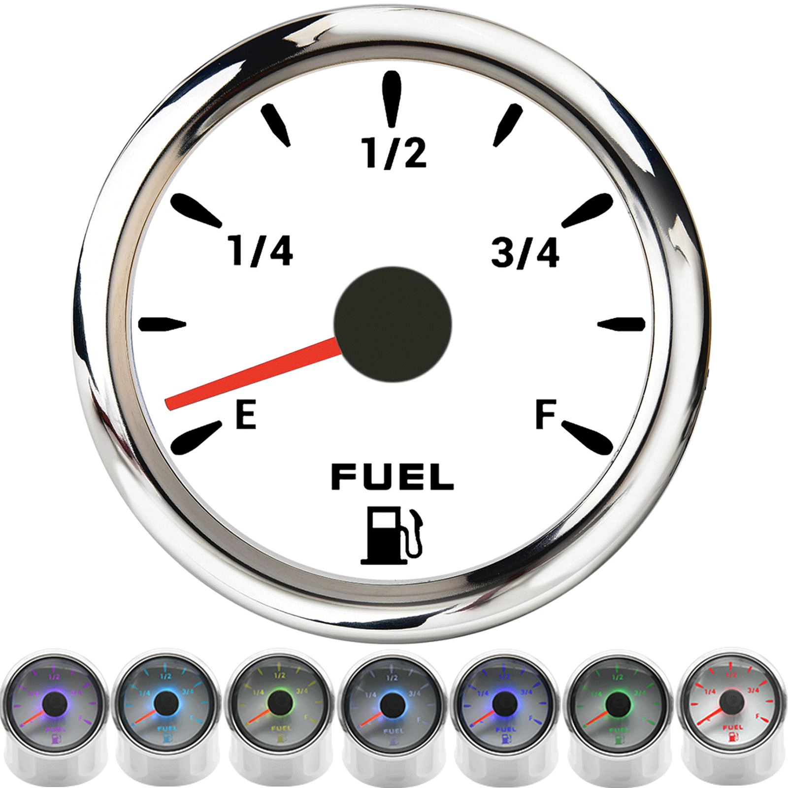 5 Gauge Set 85MM White GPS Speedometer 060MPH Gauge For Marine Boat