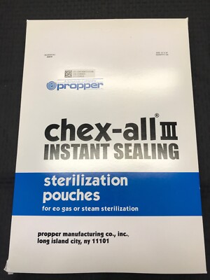 PROPPER Chex-All II Instant Sealing Sterilization Pouch 13''x18  Steam Gas 024318