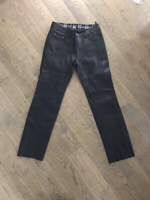 Black Vegan Leather Ladies Motorcycle Pants by Spirit Motors - Size 40EUR
