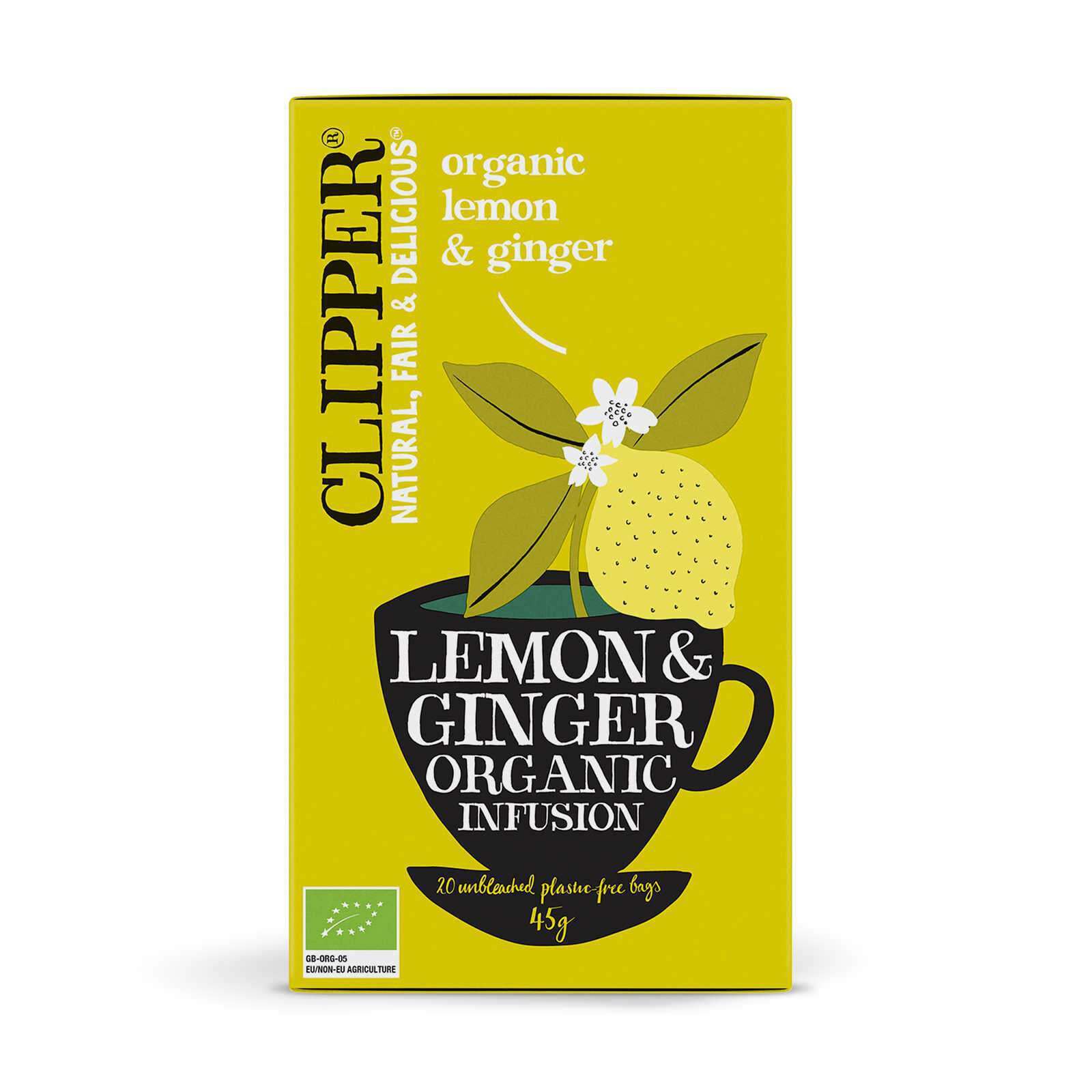 | Lemon &amp;inger Organic Infusion 20 Sachets | 1,5 Oz /45 Gr