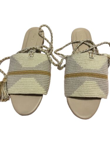 Kaanas Contadora Handwoven Sandals with Tie Size 8
