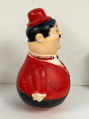 Vintage Oliver Hardy Roly-Poly Tilting Toy, Laurel and & Hardy Toy