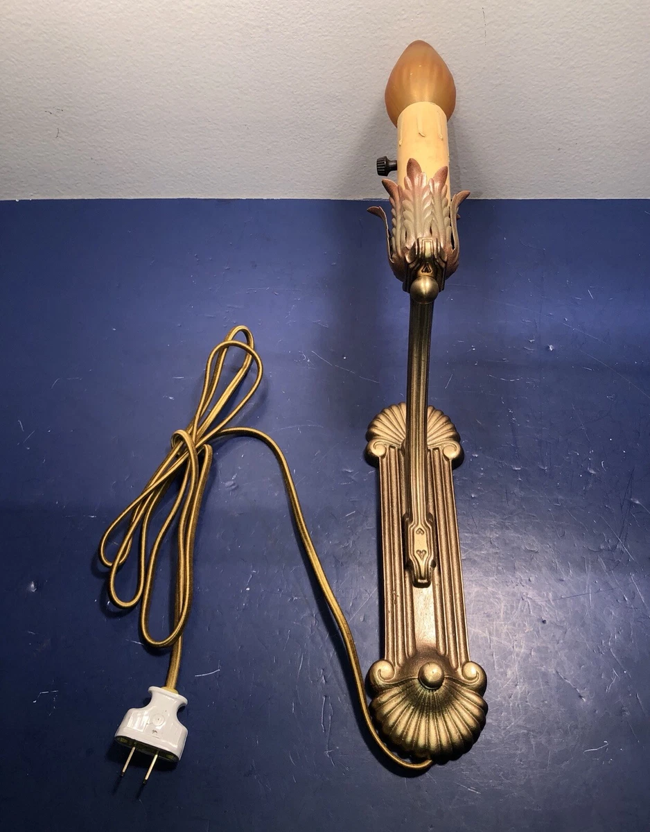 Plug in candle wall sconce deals