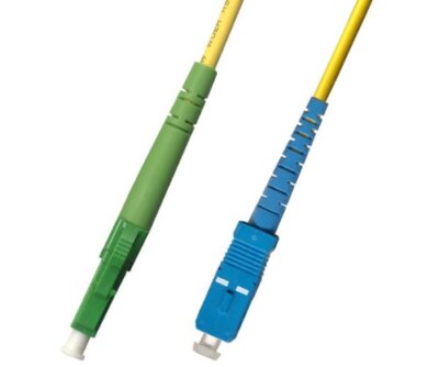 40M (131.2ft) OS2 LC/APC to SC/UPC Fiber Optic Cable Simplex Singlemode 9/125