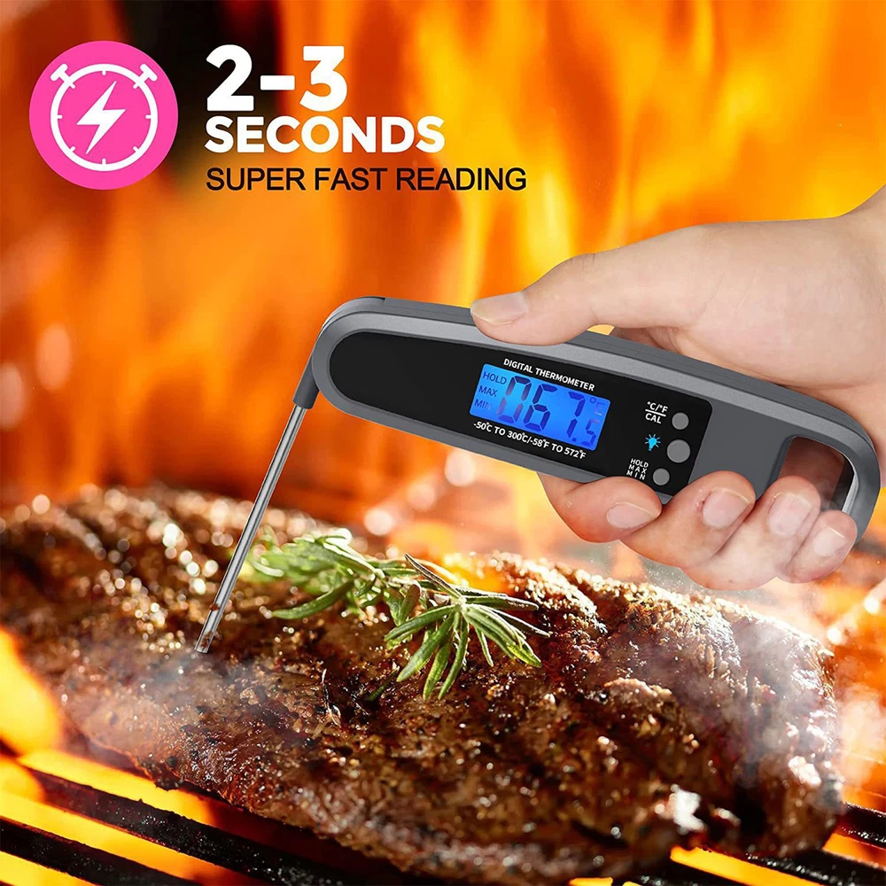 Meat Thermometer Catering Digital Folding Pocket Food Probe Thermometer BBQ Temp