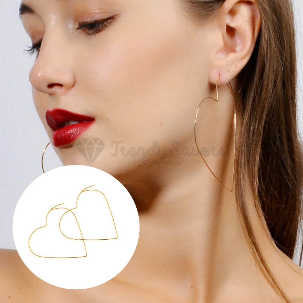 Thin wire clearance gold hoop earrings