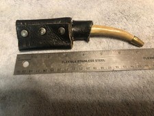 Silver Stag Antler Handle Knife. Fixed Blade. Custom Made in the USA.