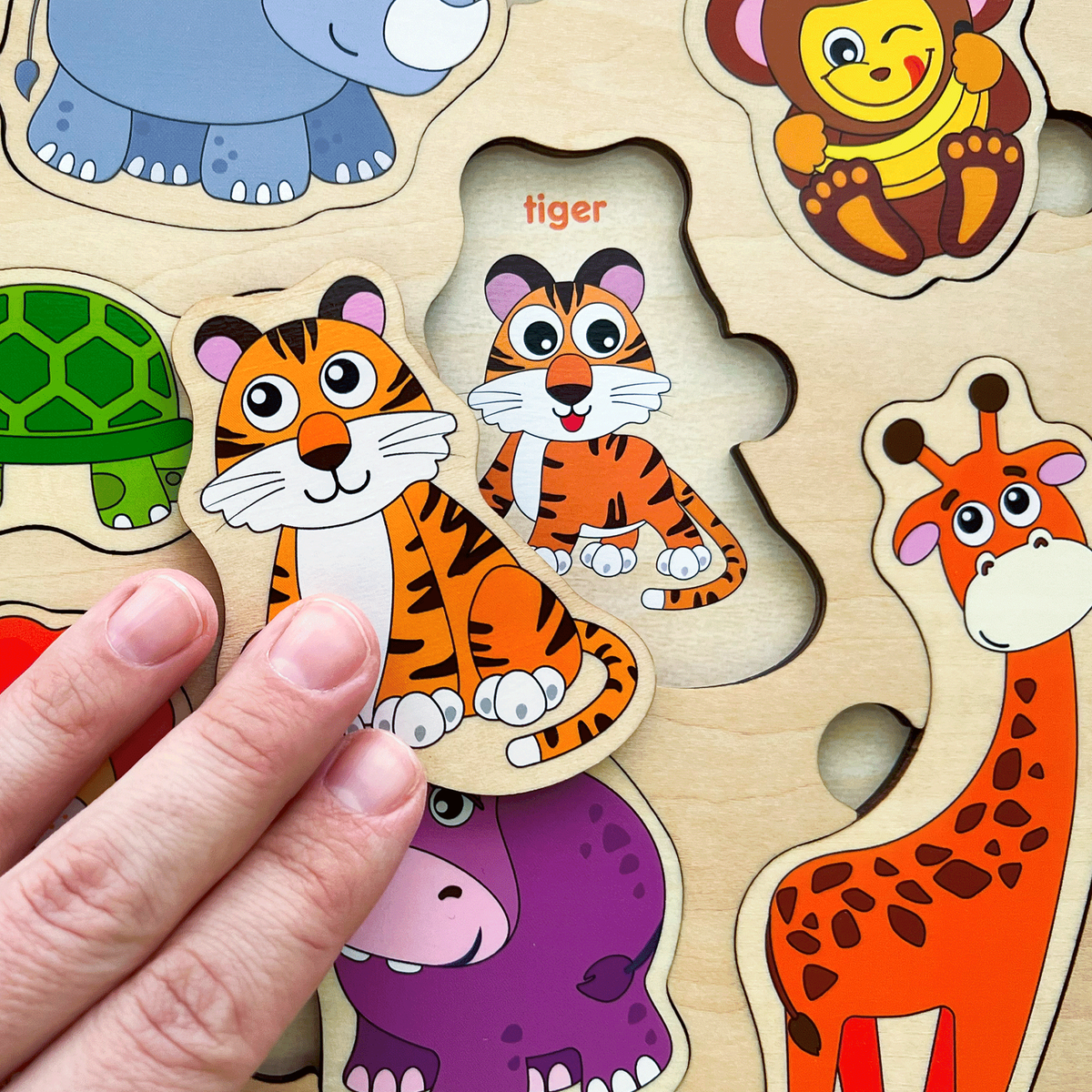 26PCS 3D Animal Puzzle Toy With English Alphabet For Kids And Children - View #2
