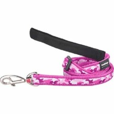 RED DINGO DESIGN CAMOUFLAGE HOT PINK LEAD, SMALL, 6FT DISTRESSED PKG
