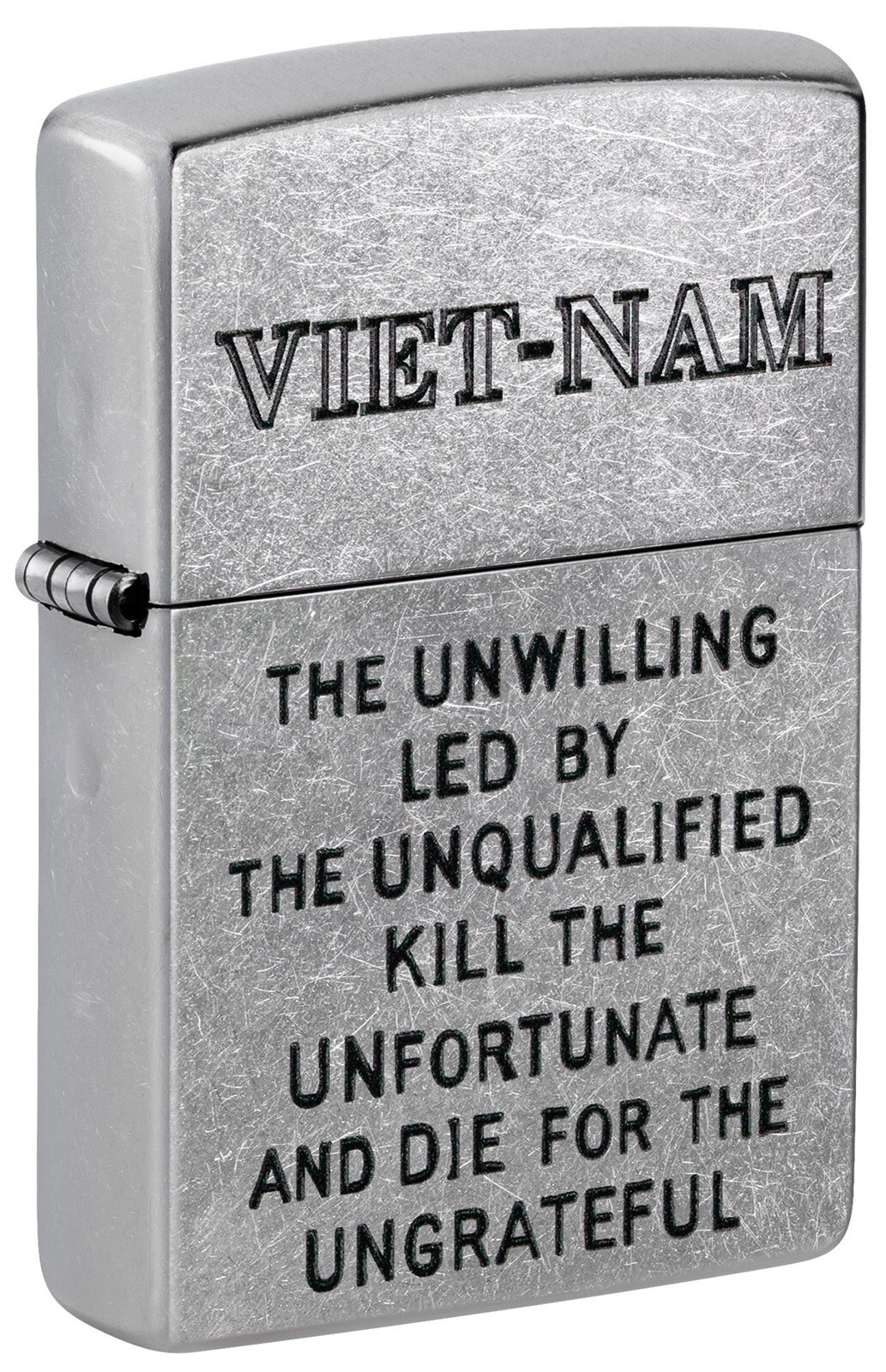 Zippo Lighter: Vietnam Trench Art, Ungrateful - Street Chrome 81471