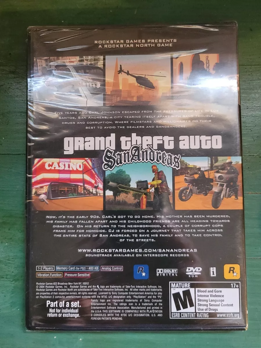 Grand Theft Auto San Andreas PlayStation 2 PS2 Memory Card