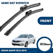 Front Windscreen 24" 16" Flat Aero Wiper Blades for Skoda Rapid 2012-2019