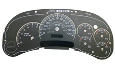 Gauge Face Overlay Silverado Tahoe Sierra Instrument Clusters 03 04 05 OEM Used