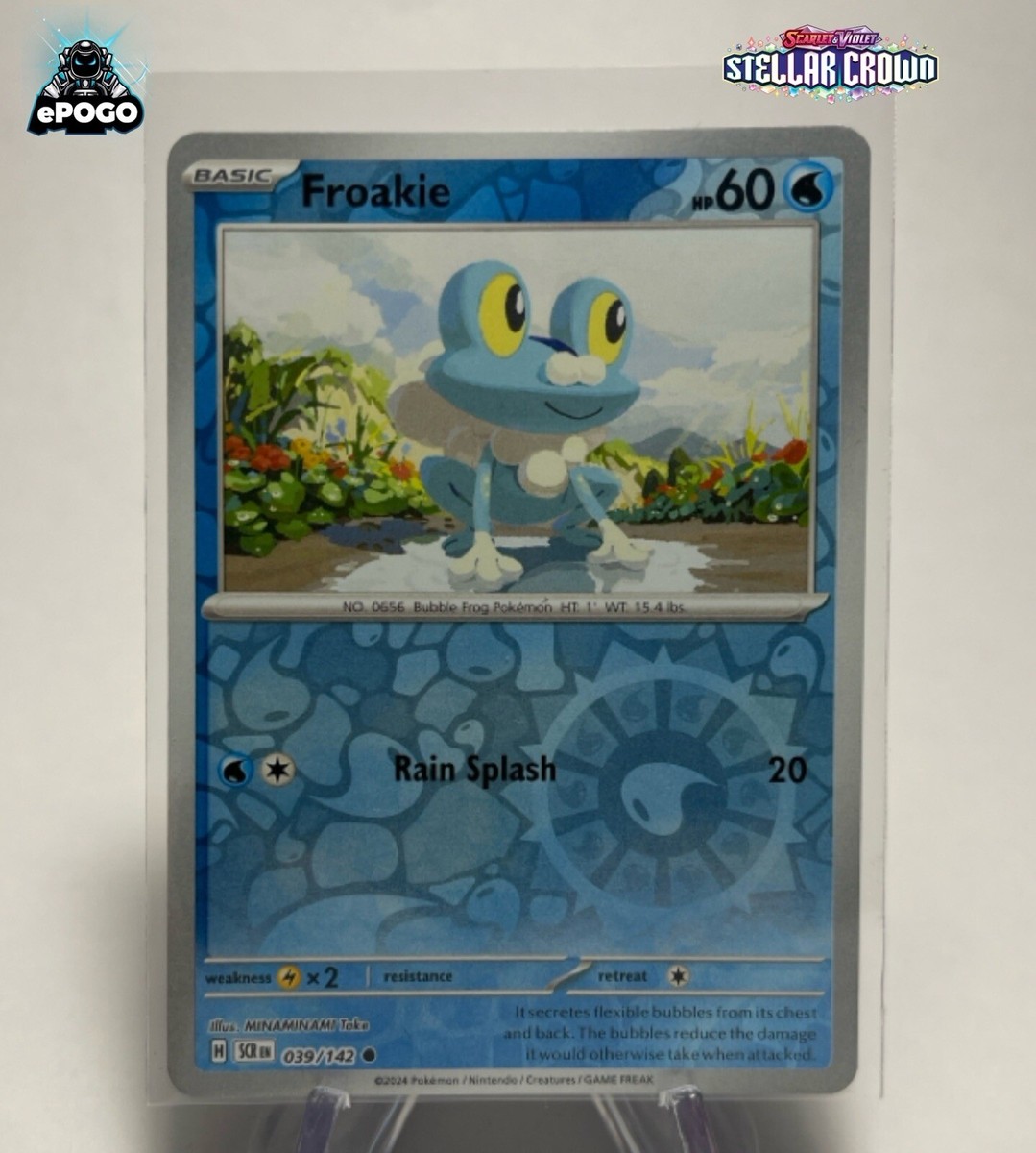 Froakie 039/142 Reverse Holo Pokemon TCG: Stellar Crown Card MINT SHIPS TODAY! Froakie 039/142 Reverse Holo Pokemon TCG: Stellar Crown Card MINT SHIPS TODAY!
