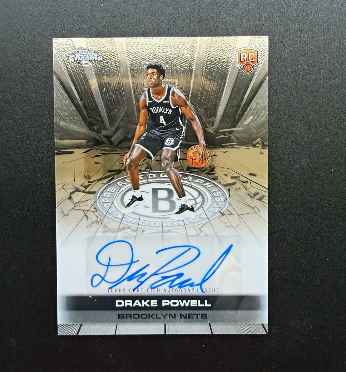 2025-26 Topps Chrome Auto Rookies Drake Powell RC Auto TAIR-DP Nets