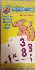 Learn Discover Explore" multiplication flash cards.