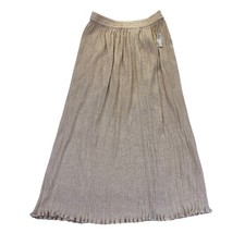 TanTrums Natural Linen Blend Broomstick Maxi Skirt L NWT Coastal Cowgirl Western