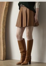 Ralph Lauren Collection Clarisa Lambskin Mini Skirt Sz 8