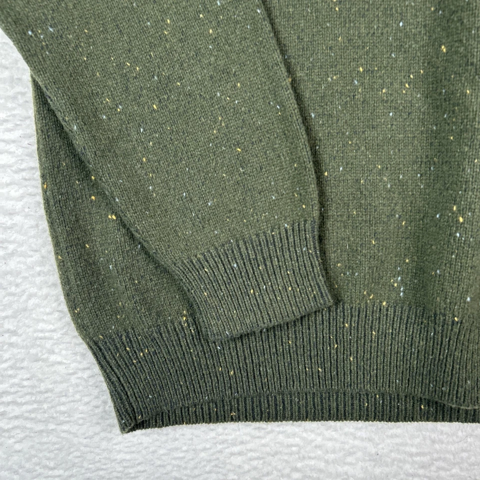 VTG Structure Wool Blend Sweater Dark Green Men’s Medium - Image 4 of 4
