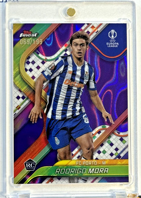 2024-25 Topps Finest #80 RODRIGO MORA Purple Lava Refractor /199 Rookie Rc