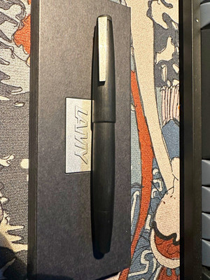 LAMY 2000 Black Fountain Pen Medium M 14K 585 Gold Nib L01M Germany Boxed