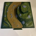 Vintage Marx 4184 Battleground Terrain Single 12x12" Tile Piece Rock Rise