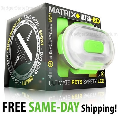 Max & Molly Matrix Ultra LED Safety Light Attaches to Any Dog Pet Collar Harness