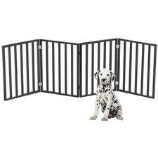 Modern Wood Dog Gate - Indoor Freestanding Fence 72x24"