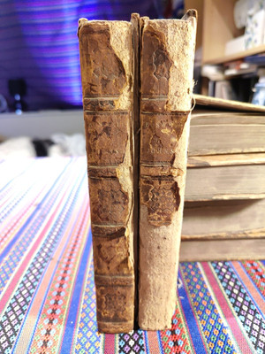 1811 Bücher Das Leben des Samuel Johnson von Boswell Ledergebunden Bände 1 & 2 A/F