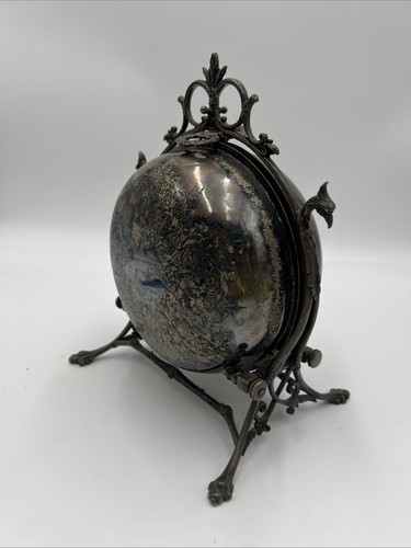 19th Century Antique Victorian Silver-Plated Folding Biscuit Box Fenton Brothers - Picture 4 of 17