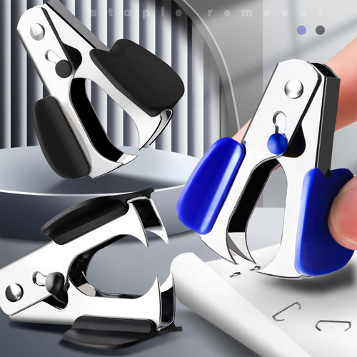 Staple Puller Remover Tool, Steel Jaws Comfort Grip Removers For School, 3 Pcs - Picture 5 of 12