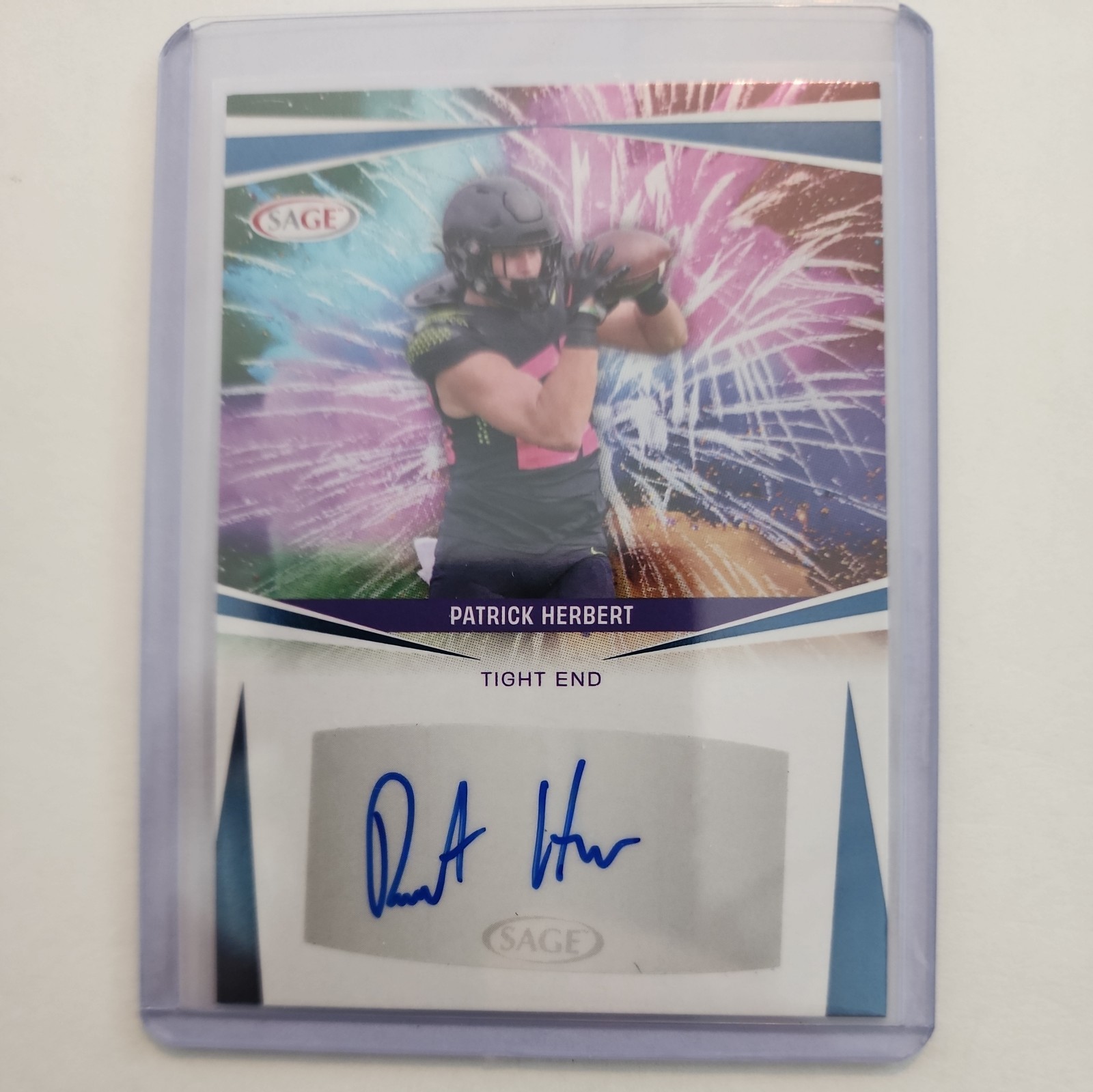 Patrick Herbert Auto2025 Sage High Series Autograph Fireworks Oregon Ducks #A-PH