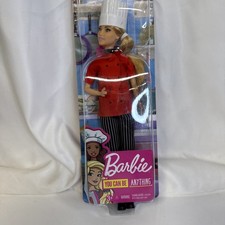 2018 Barbie You Can Be Anything  Chef  Doll with Frying Pan New Sealed